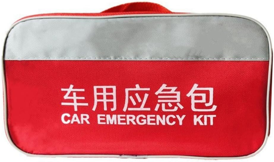 OUNONA Multi-Functional Vehicle Tool Storage Bag Compact Emergency Kit for Roadside Assistance for Travel and Road Trips Easy to Carry and Store Bright Color for Quick Visibility