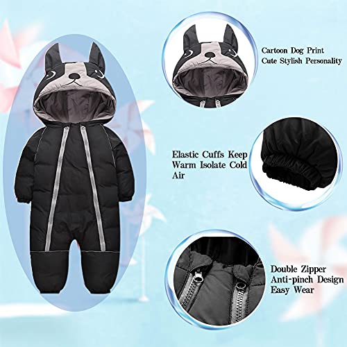 Allaibb Toddler Baby Boy Girl Winter Snowsuit Coat Thick Outwear Warm Hood Snow Suit Jumpsuit #TOP3