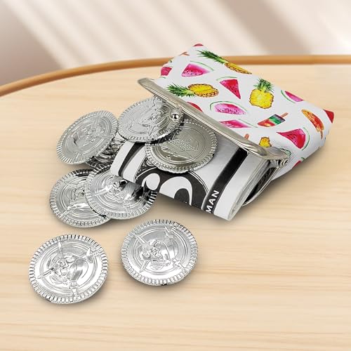 2pcs Coin Purse, PU Leather Coin Pouch Wallet Pouch for Women and Girls, Compact Change Purse with Kiss Lock for Change, Receipts, Keys (style 2)4