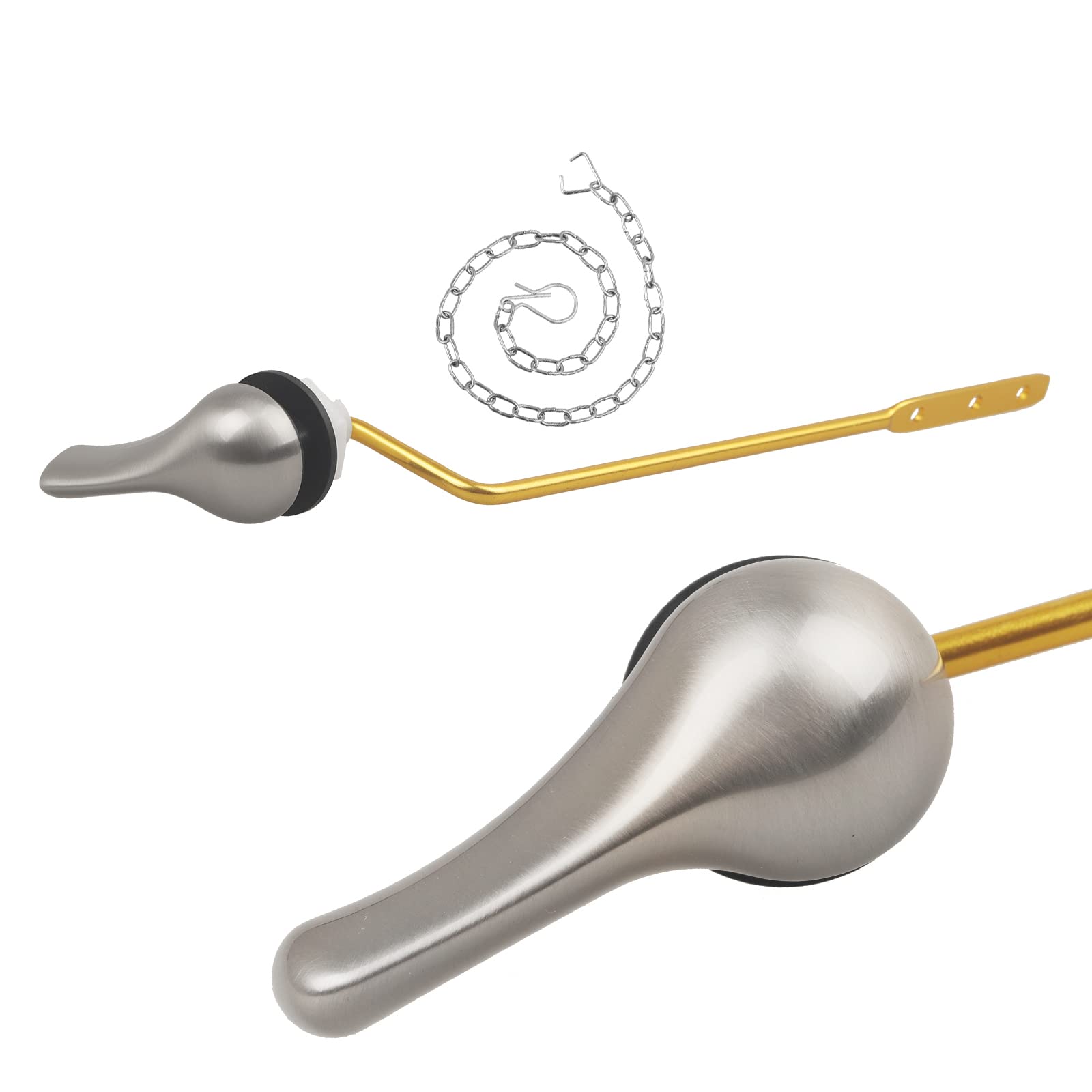 Opzour Toilet Handle Replacement Kit, Toilet Flush Handle with ...