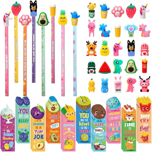 Outus Scented Pencils & Bookmarks Set (128 Pcs)
