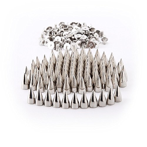 Surepromise Screw Back Bullet Stud Spike Belt Bag Leather Craft Clothes Rivet, Silver #TOP23