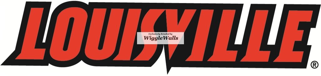 6 Inch Text University Louisville Cardinals UL UofL Removable Wall Decal Sticker Art NCAA Home Room Decor 6 by 1 Inches C