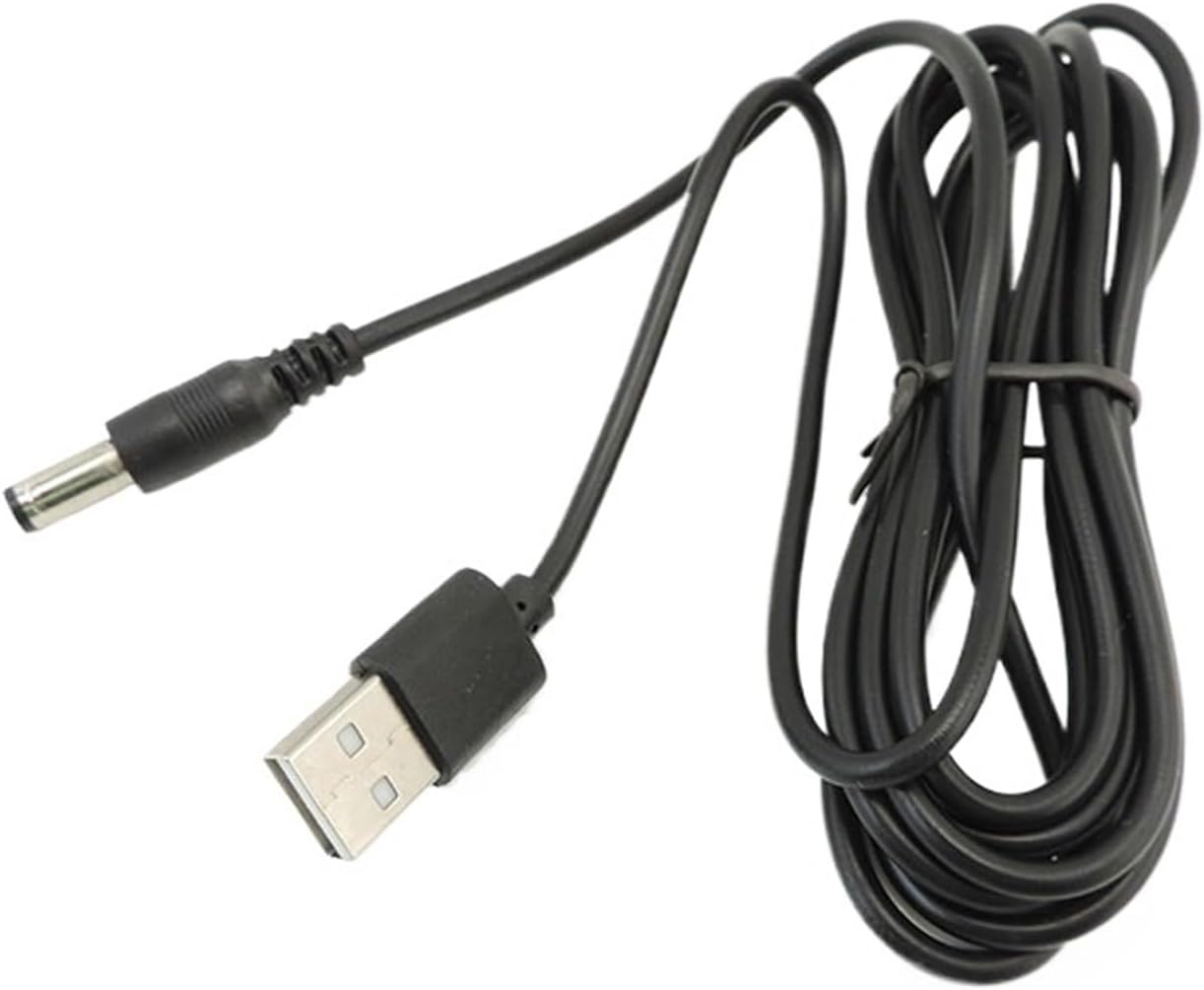 1pcs USB 2.0 Male A to DC Male 5.5mm x 2.1mm Jack Power Extension Connector Cord Socket Cable Line 5.5mm x 2.1mm 80cm 2M(0.8M)