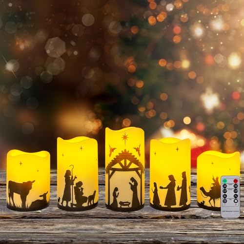 Led Kerzen Adventskranz Flammenlose Weihnachtskrippe...