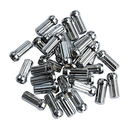 Gdsmotu 32 Bulge 7-Spline Wheel Lug Nuts For 14X1.5 Studs For 1999-2016 For Escalade 2008-2016 For Sequoia Pickpus Trucks 2" Tall #TOP5