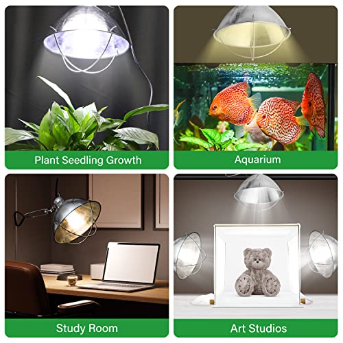 Simple Deluxe Clamp Lamp Light With 10.5 Inch Aluminum Reflector And Bulb Guard Up To 250 Watt E26 Socket (No Bulb Included) 6 Feet 18/2 Sjt Cord, Silver, 10 Inch Clamp Light #TOP5