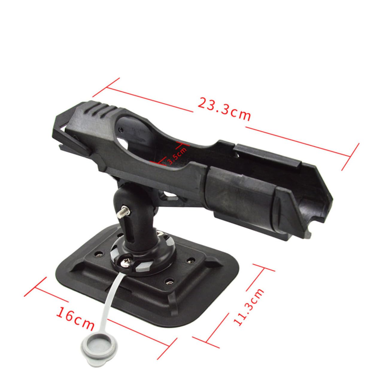KOMBIUDA Supporto Accessorio a Gradi e Pesca in Canna per 360 Rotante da Nylon Leggero Portatile Essenziale per Kayak e Barche