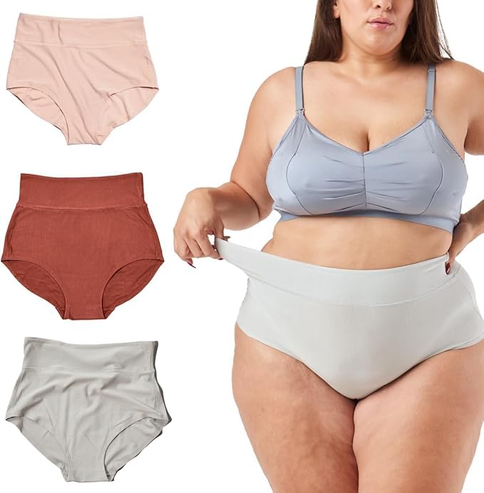 Maternity High Waist Panty for Pregnancy Women | with Mid Waist for Comfortable Classic Over The Belly Fit | Full Back Coverage | Pregnancy & Post Delivery | Pack of 3-image-34