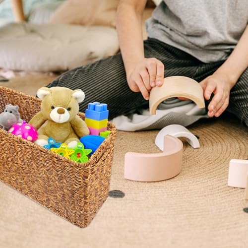 Panier de rangement tressé pour organiser magazines et objets divers