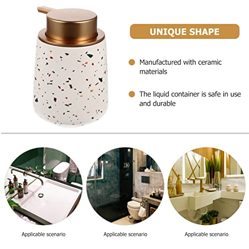 FOMIYES Garrafas de Bomba Vazias de 400 Ml Dispensador de Xampu de Cerâmica Recarregável Garrafa de