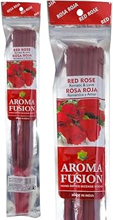 19" Jumbo Hand Dipped Premium Incense (10-Stick Pack) - Choose Your Scent (Red Rose)