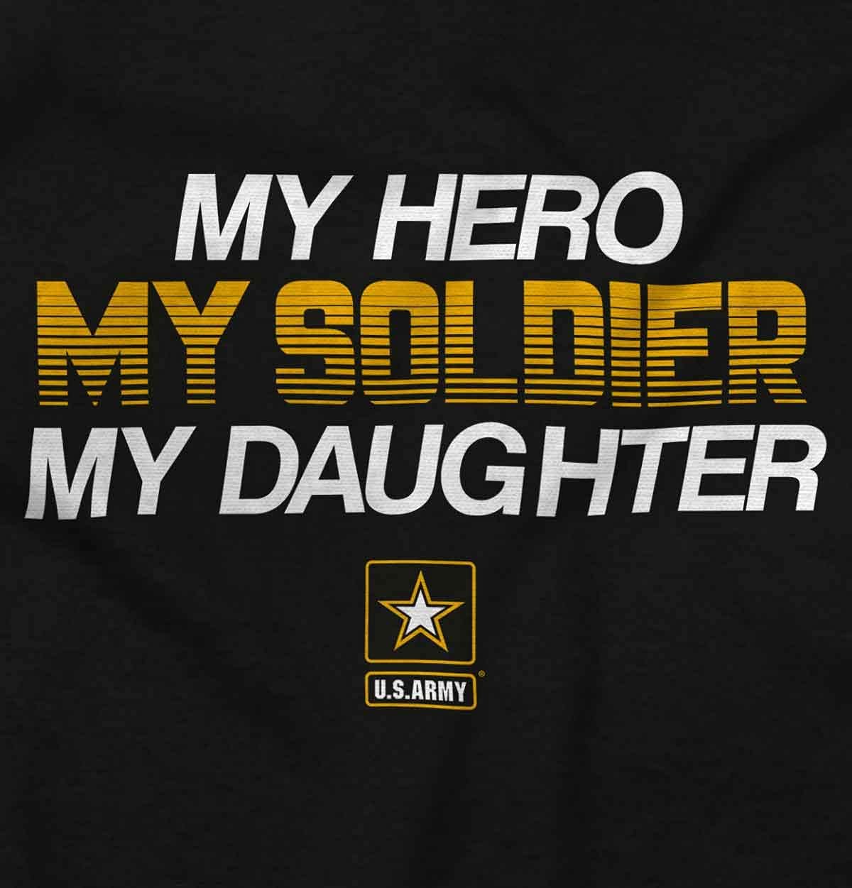 Brisco Brands US Army My Daughter Soldier Hero Zip Up Hoodie Mens Womens