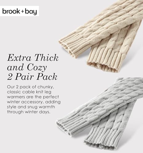 Cable Knit Ankle Warmers - Winter Boot Cuffs for Women - Warm Calf Leg Warmers2