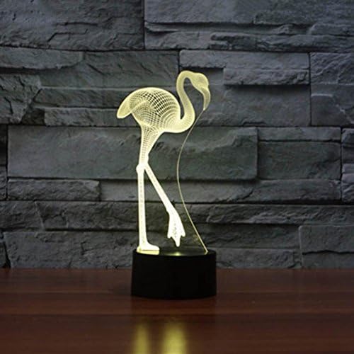 3D Flamingo Night Light Lamp 7/16 Color Change LED Lamp USB Powered Remote Control Table Decor Gift Kids Toys Decorations Christmas Valentines Gift Birthday Gift
