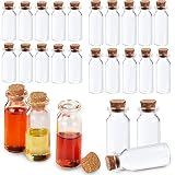 Botes De Cristal Con Tapón De Corcho,Senteen 20pcs Botellas De Cristal Pequeñas Mini Botellas De Cristal Viales De Vidrio Frascos De Vidrio Tapon Corcho Botellas De Deseo Para Regalos De Bodas, Fiesta