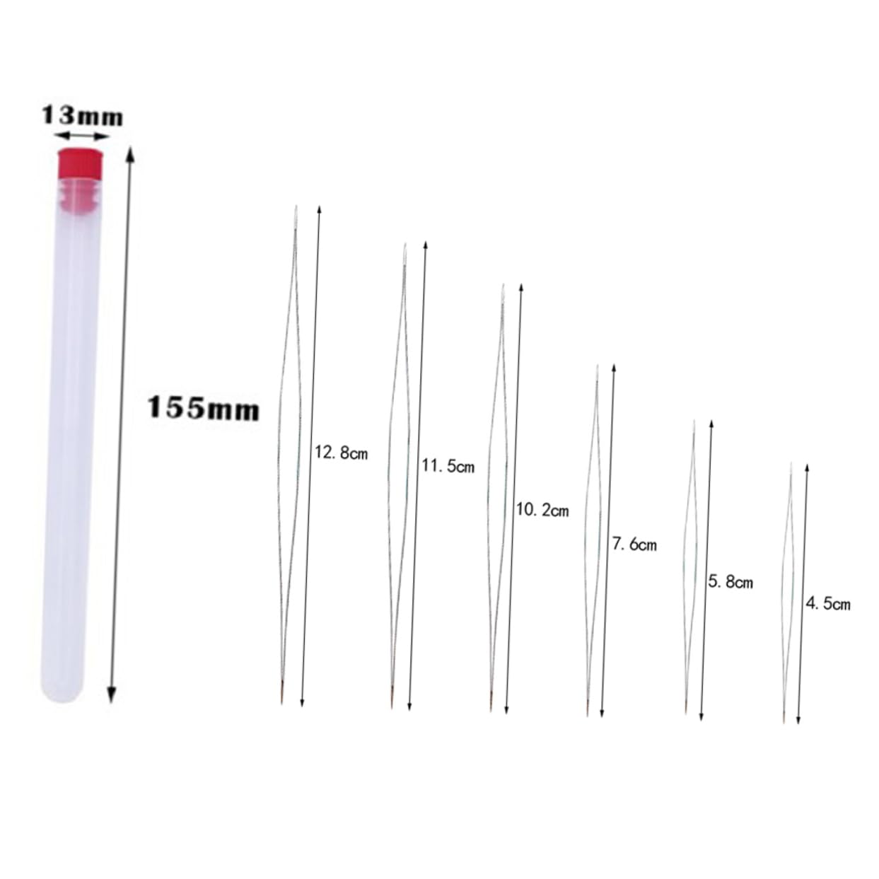 Operitacx Quality Metal Beading Needles Kit 6 Sizes Threader Tool Ideal for Jewelry Making Sewing Crochets