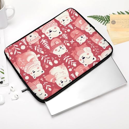 Funda para laptop 10 pulgadas impermeable con diseño oso miniatura 4