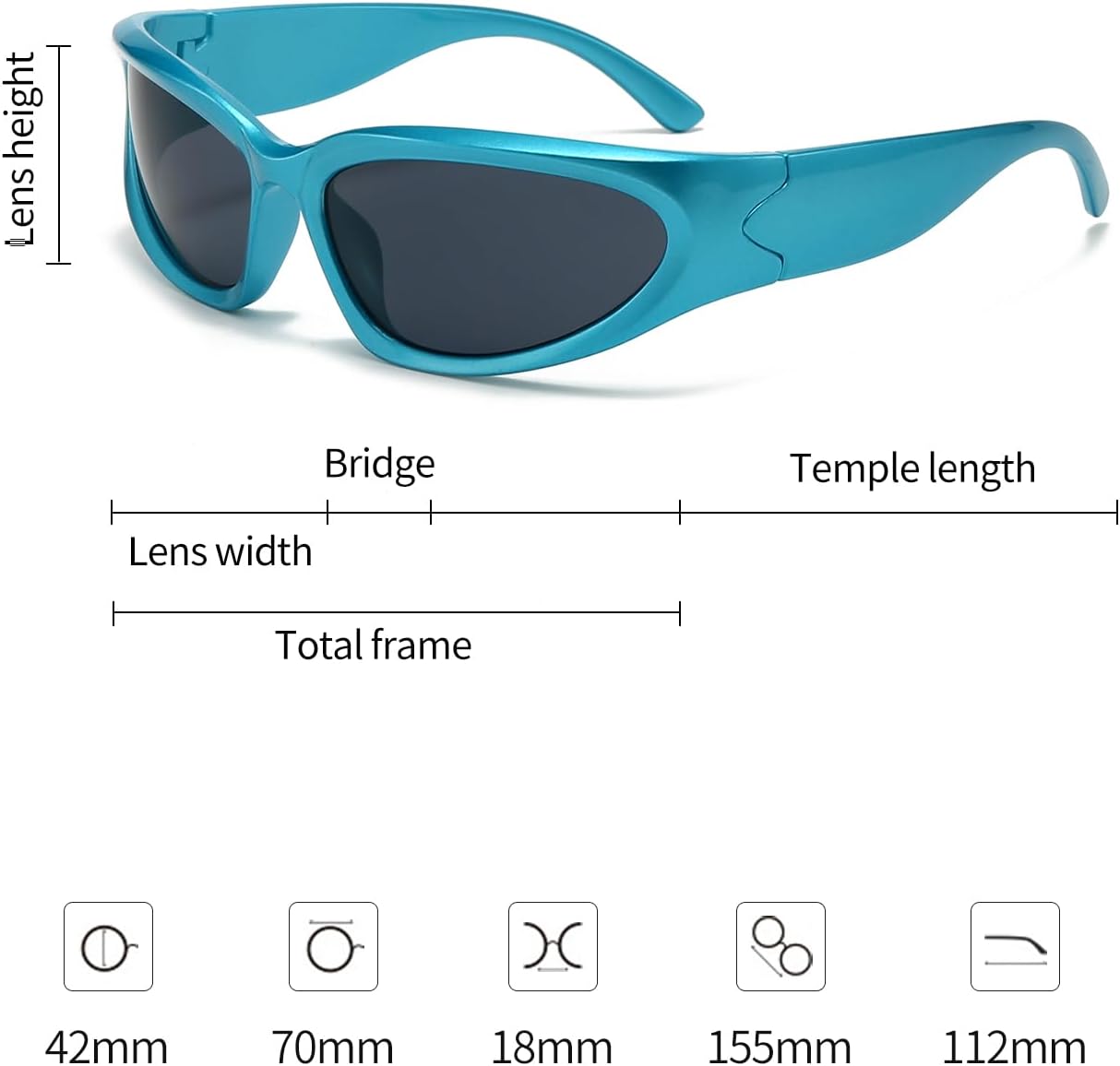 SOAR&EAGLE Y2K 3Pack Polarized sunglasses Wrap Around Men's Women's sunglasses Fashion Sport Shades Sun Glasses - Image 5