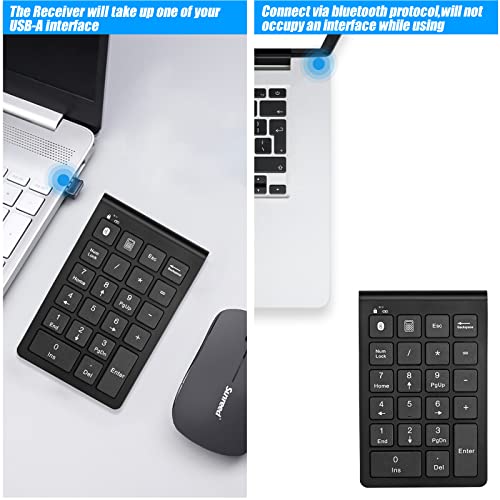 Podazz Bluetooth Number Pad, Wireless Numeric Keypad Number Pad for Laptop 22 Keys Multi-Function External Keyboard Extension for Laptop, Tablet, Notebook, PC, iMac, Android, IOS - Image 4
