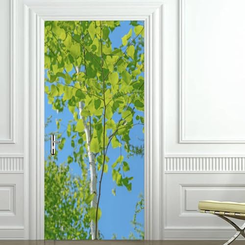 Tizhweqo Pegatina Puerta Hojas Pegatinas para Puertas Hojas Adhesivo Vinilo 3D Puerta Pegatina Pared Murales Papel Pintado Poster para Sala de Baño Decorativos 86x200 cm 4523a