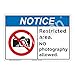 Notice Restricted Area Sign (F1102-)|Flexible Polyester 14" X 10" Self Adhesive Back|ANSI Signs|Sign for Manufacturing, Medical, Construction, Laboratory
