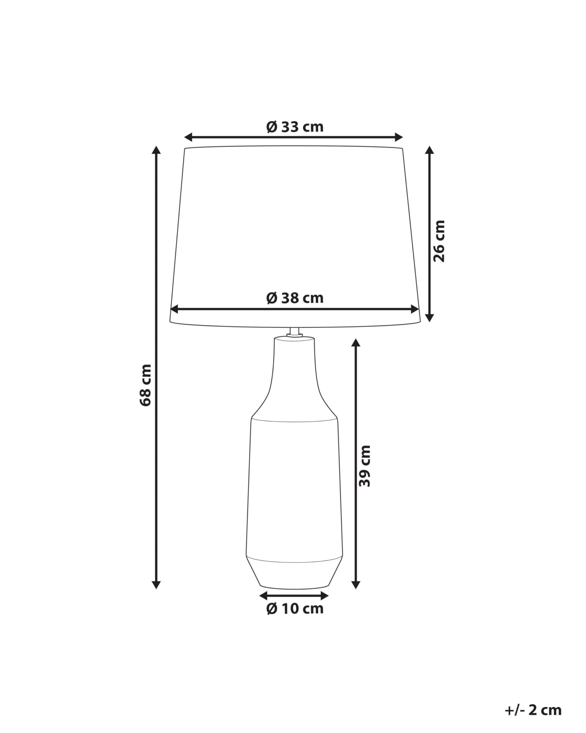 Lampada da tavolo nera in ceramica illuminazione da comodino 68 cm Shabelle