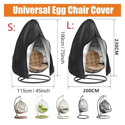 Housse de chaise suspendue avec fermeture éclair bâche imperméable