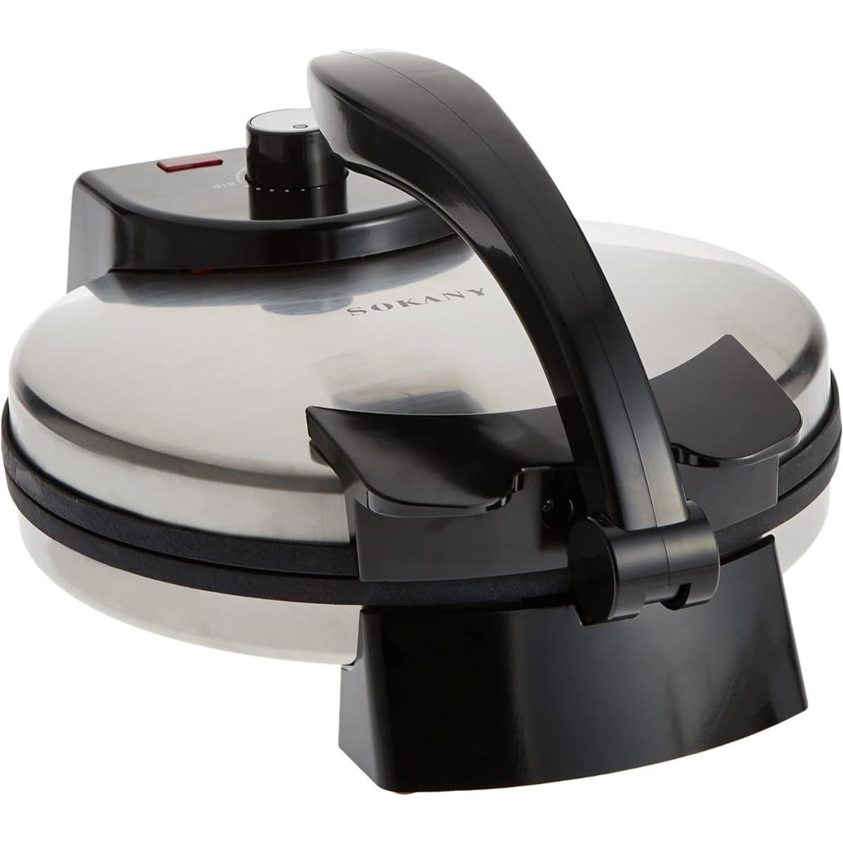 Chapathi Maker - Nonstick Coating, Thermostat Control, Cool Touch Handle, Stainless Steel, Ideal for Homemade Tortillas, Roti, Chapati, Tacos, Flatbreads - Durable Easy to Use roti maker