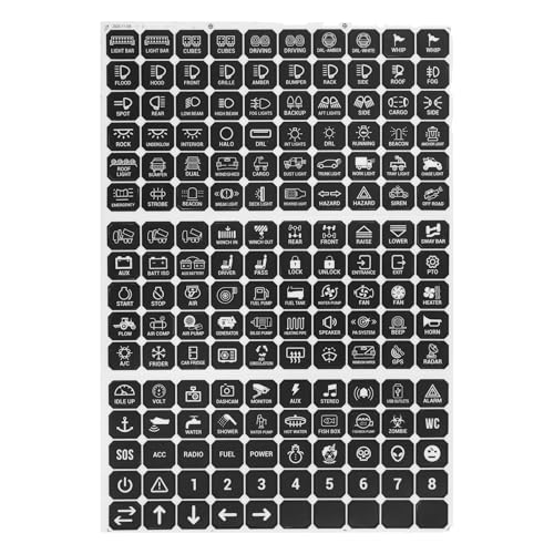 Étiquettes pour panneau de commutation Auxbeam pour circuit de bateau et camping-car