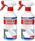 Baufan PLAST Detergente Intensivo per Plastica e Mobili da Giardino 500 ml | Cura per auto, finestre, mobili e barche | Detergente per tutti i tipi (Confezione da 2)