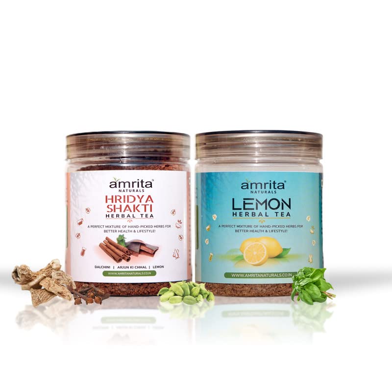 Amrita Naturals Combo pack of Lemon Herbal Tea And Hridya Shakti Herbal Tea 250 grams (B0BH8T8Y2J) Amazon Price History, Amazon Price Tracker