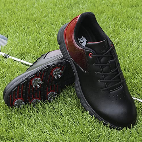 Veacam Waterproof Golf Shoes For Men Golf Sneakers 7 Spike Walking Footwears Outdoor Golf Training Shoe,Black,9 #TOP4