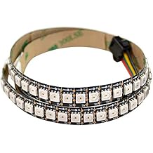 5V 144LEDs/m HD107S RGB Pixel LED Strip Light 5050 SMD RGB LED Built-in HD107S with Data and Clock Black PCB