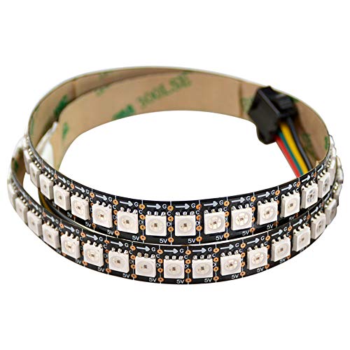 5V 144LEDs/m HD107S RGB Pixel LED Strip Light 5050 SMD RGB LED Built-in HD107S with Data and Clock (Black PCB)