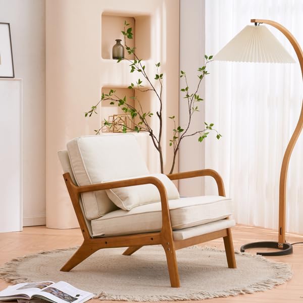 Doctor's Office Waiting Room Chairs Office Executive Waiting Room Guest Reception Side Conference Chair Comfy Reading Single Sofa Chair Office Accent Chairs Oak Upholstered 65 x 75 x 81 cm(L x W x H