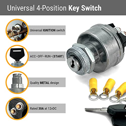 Mgi Speedware SW-KEY4 4-Position Universal Ignition Key Switch thumb #4
