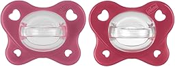 Chicco Gommotto Dual Soft, Ciuccio in Silicone 16-36 Mesi, Bicolore, Set di Gommotti con Doppia Morbidezza, Supportano la Respirazione e Favoriscono il Corretto Sviluppo della Bocca, 2 Pezzi, Bimba