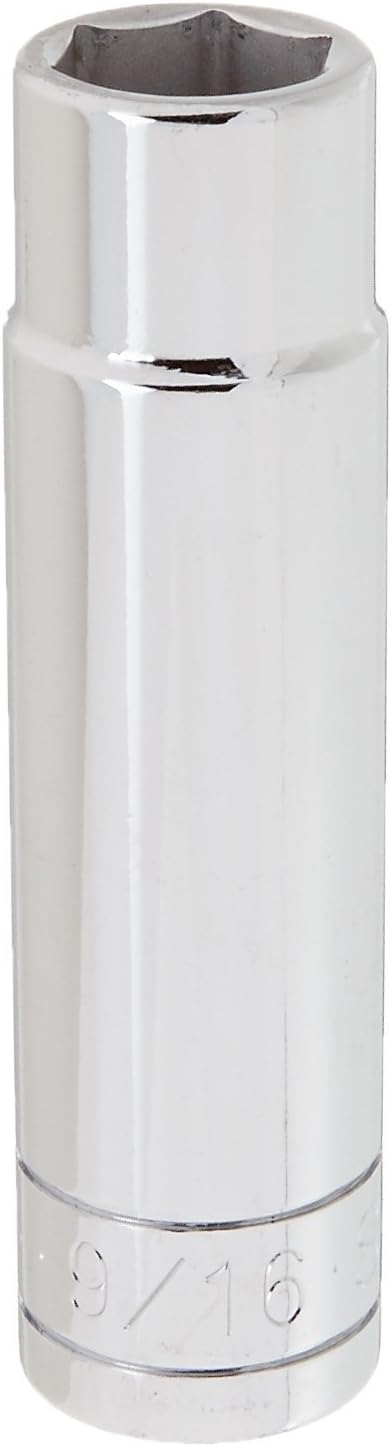 SK Tools USA 1/2" Drive, 9/16", 6 Point, Deep Chrome Socket | 41818
