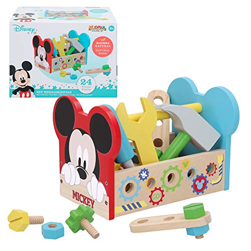 Disney - Maletin herramientas 24 piezas Caja herramientas Juguetes Bricolaje Construccion - Juguetes niños 3 años Juguetes educativos Juego Imitación infantil Juguetes Disney