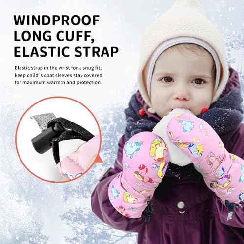 Vihir Guantes de Esquí para Niños, Guantes Nieve Niño Niña, Guantes de Invierno Impermeable Anti-Viento Antideslizante y Transpirables para Niños y Niñas de 2 a 10 Años - imagen 4