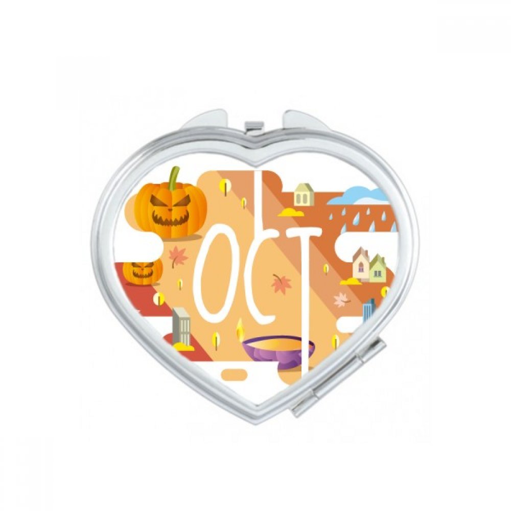 Miroir de poche illustration cœur accessoire de beauté élégant