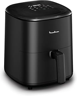 Moulinex Friteuse sans huile, Capacité XL 5L, Jusqu'à 6 personnes, 10 Programmes automatiques, Air Fryer, Ecran tactile digital, Gain de temps et d'énergie, Easy Fry Max, EZ245820