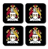 Collins Coat of Arms/Family Crest Coaster Set, by Carpe Diem Designs – Made in The U.S.A.