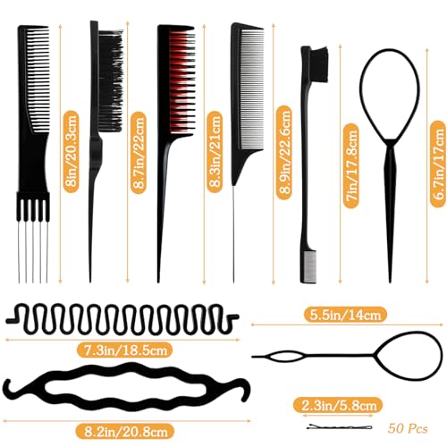 Set de 9 Peines y Cepillos para Peinar y Trenzar miniatura 6