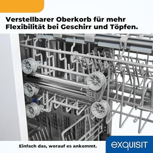 Exquisit Geschirrspüler GSP9309-030E weiss | Geschirrspüler 45 cm unterbaufähig und freistehend | 9 Maßgedecke | LED | Spülmaschine 45 cm freistehend