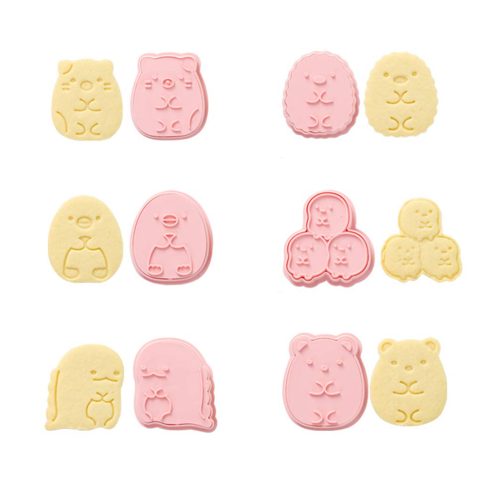 Ausstechformen-Set, 6-teilig, Kinder-Kuchendekoration, 3D-Mini-Cartoon-Tier-Backwerkzeug, Keksausstecher-Set