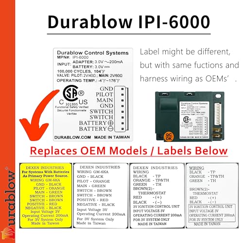 Durablow CSA Certified Fireplace Electronic IPI Control Module, Gas Fireplace Ignition Module Replacement for Dexen 593-592, GM-6KA, GM6K-N, HHT 350-M, 6K (CSA Certified 2023~) by Durablow - Used condition - Image 2