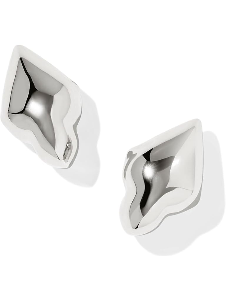 Silver Kendra Scott Adeline Metal Stud Earrings