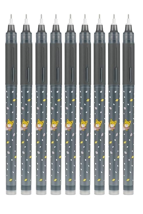Image of Figo Moow Liquid Roller Pen (Pack of 10) (Black)